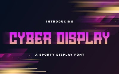 Cyber Display - Modernt sportigt teckensnitt