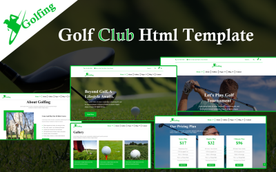Golf – Golfklubbs HTML-mall