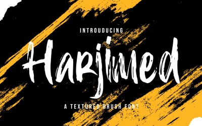 Harjimed - 纹理画笔字体
