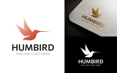 Modelo de logotipo criativo Humbird
