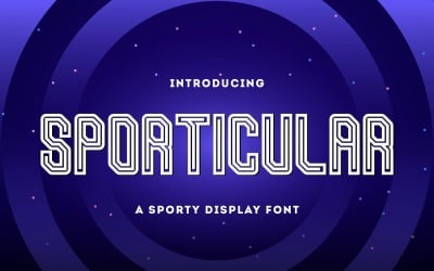 Sporticulaire - Police d&amp;#39;affichage sportive