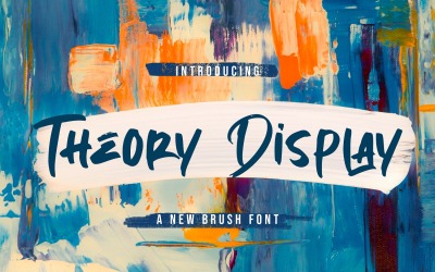 Teori Display - Textured Brush Font