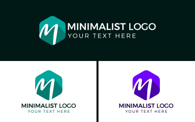 Branding M Logo Design, logotyp mall