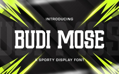 Budi Mose - Sportif Ekran Yazı Tipi