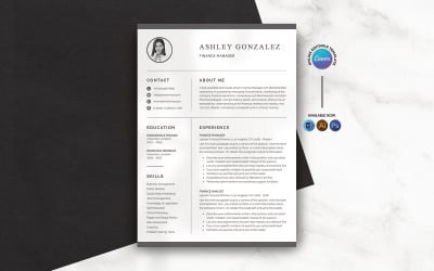 Canva and Word Finance Manager Resume Template