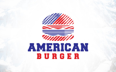 Diseño de logotipo de hamburguesa americana