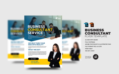 Flyer zum Unternehmensberater-Service Vorlage_V12