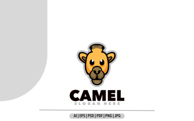 Kamel niedliches Cartoon-Maskottchen-Logo-Design