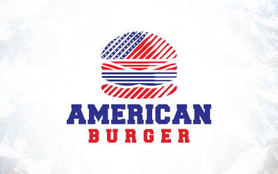 Projekt logo amerykańskiego burgera