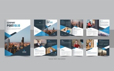 Szablon broszury portfolio firmy, układ projektu szablonu broszury profilu firmy