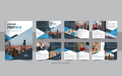 Vállalati portfólió brosúra sablon, cégprofil brosúra sablon tervezési elrendezés