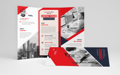 Brochure aziendale a tre ante multiuso