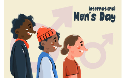 Internationella mansdagen bakgrundsillustration