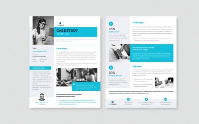 Blue Corporate Case Study Template