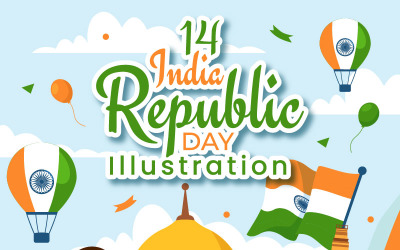 14 Illustration du jour de la République de l&amp;#39;Inde