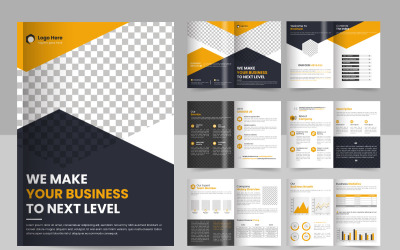 Layout del modello modificabile della brochure aziendale, idea del concetto di design del layout del modello della brochure aziendale