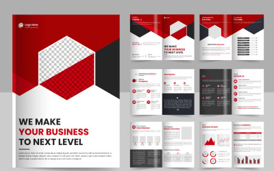 Layout del modello modificabile della brochure aziendale, modello di brochure aziendale minimale della brochure aziendale