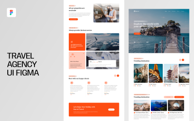 Modèle Figma d&amp;#39;interface utilisateur d&amp;#39;agence de voyages