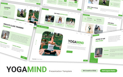 Yogamind - Plantilla de diapositivas de Google sobre yoga