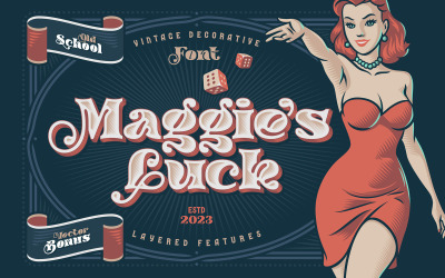 Maggie&amp;#39;s Luck – Mehrschichtige Display-Schriftart