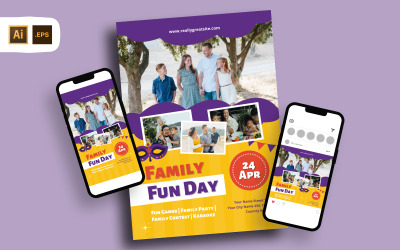 Flyer-Vorlage für den Familienspaßtag