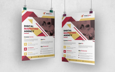 Flyer-Vorlagenlayout für Agenturen für digitales Marketing