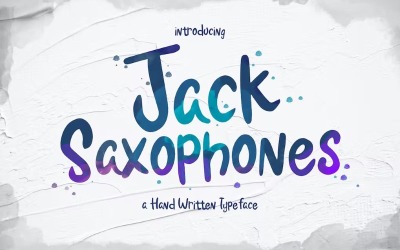 Jack saxofony - ručně psané písmo