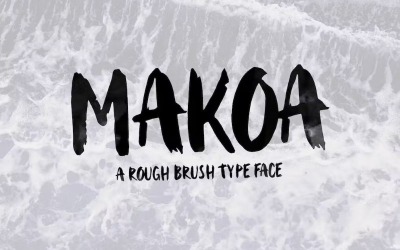 Makoa - fonte estilo pincel áspero