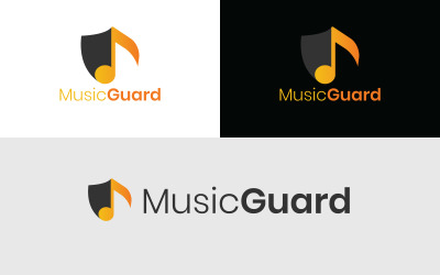 Minimalne logo wektora Music Guard