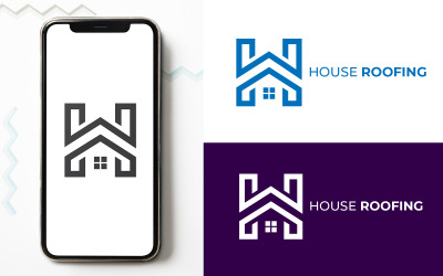 Modèle de logo moderne créatif lettre H immobilier