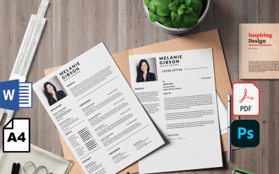 Modello di curriculum stampabile &amp;quot;Ms Word&amp;quot; di Melanie