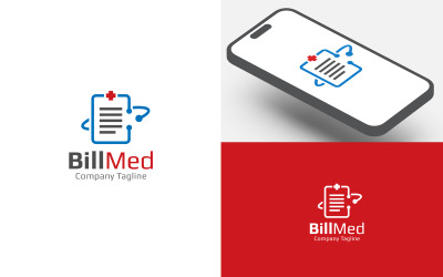 Modello di progettazione del logo medico Bill Med