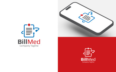 Шаблон дизайна медицинского логотипа Bill Med