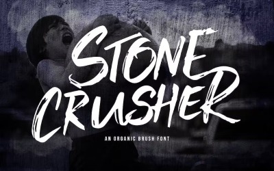 Stone Crusher - czcionka wyświetlana pędzlem