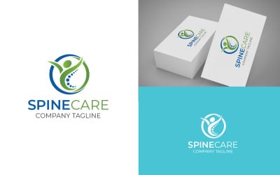 Wervelkolom zorg medische logo ontwerpsjabloon