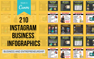 Más de 200 plantillas de infografías de Instagram para empresas virales (totalmente editables con Canva)