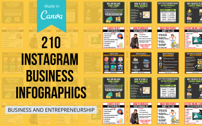 Über 200 virale Business-Instagram-Infografik-Vorlagen (vollständig bearbeitbar mit Canva)