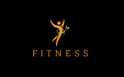 Fitness life coaching logo ontwerpsjabloon