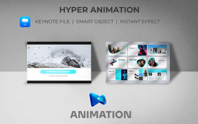 Hypergeanimeerde snelle Keynote-presentatiesjabloon