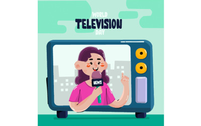 Illustration De La Journée Mondiale De La Télévision