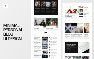Minimal personlig blogg UI Design
