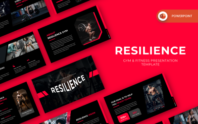 Resilience - GYM &amp;amp; Fitness Шаблон презентації PowerPoint