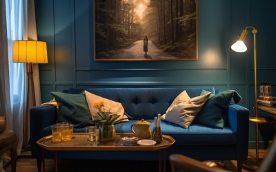 Interior of Italian Living Room 456