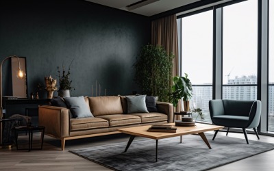 Interior of Italian Living Room 534