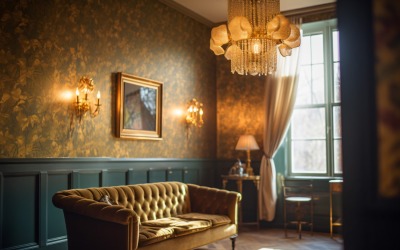 Interior of Italian Living Room 545