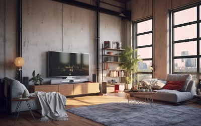 Interior of Italian Living Room 616