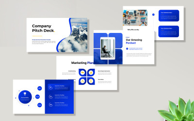 Modelo de apresentação do pitch deck da empresa