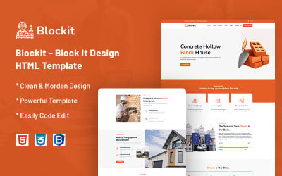 Blockit – Modèle de site Web de conception de bloc