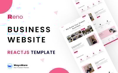 Reno - ReactJS İşletme Web Sitesi Şablonu