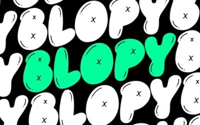 Blopy - Fuente estilo burbuja